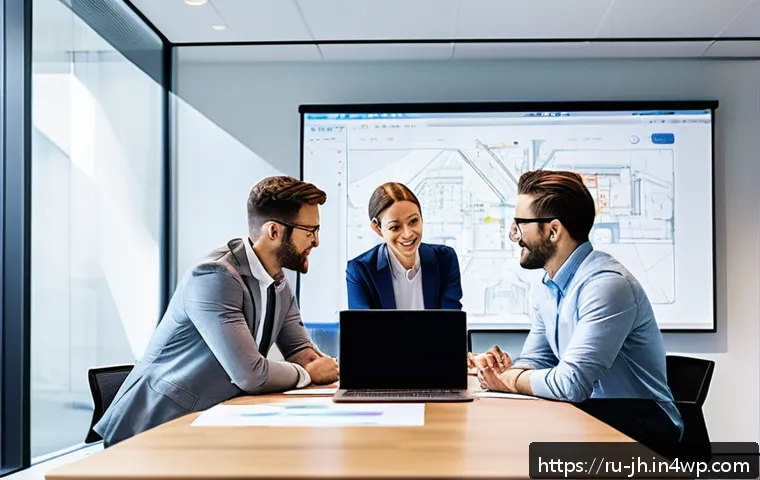 서큘래딘 조명 설계에서의 시간 관리 전략 - A modern office meeting room scene focused on a diverse team of professionals collaborating on an ar...